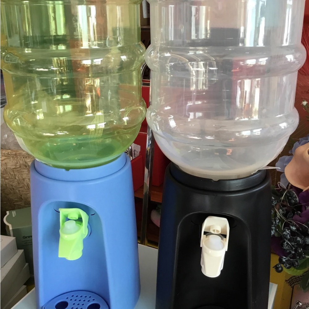 Blue and Black Water Dispenser Set